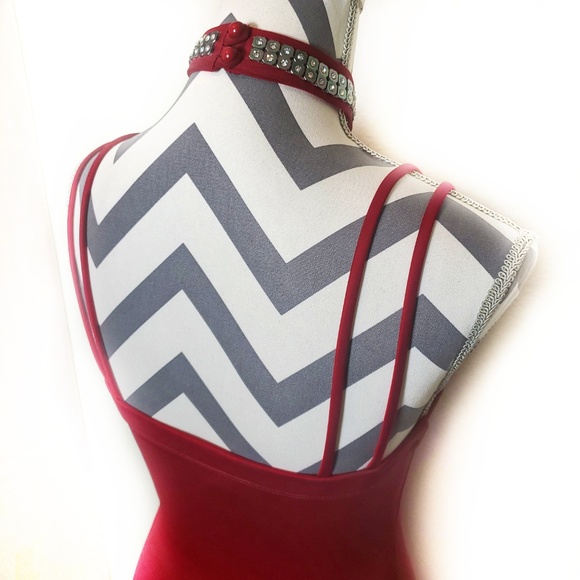 High Collar Rhinestone Embellished club dress - Picture 2 of 3